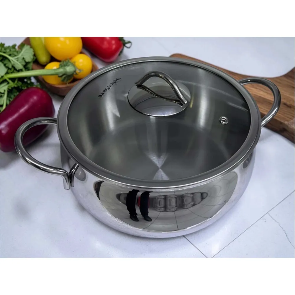DefneSare ÇELİK 22 CM DERİN  TENCERE