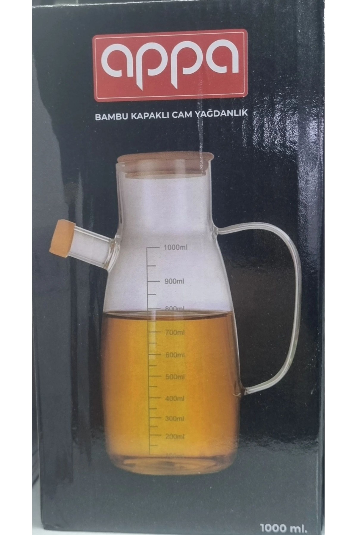 APPA bambu kapaklı 1000 ml yağdanlık