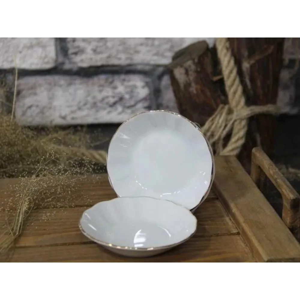 FARİKA ALTIN YALDIZLI 6 ADET ÇAY TABAĞI 11 CM