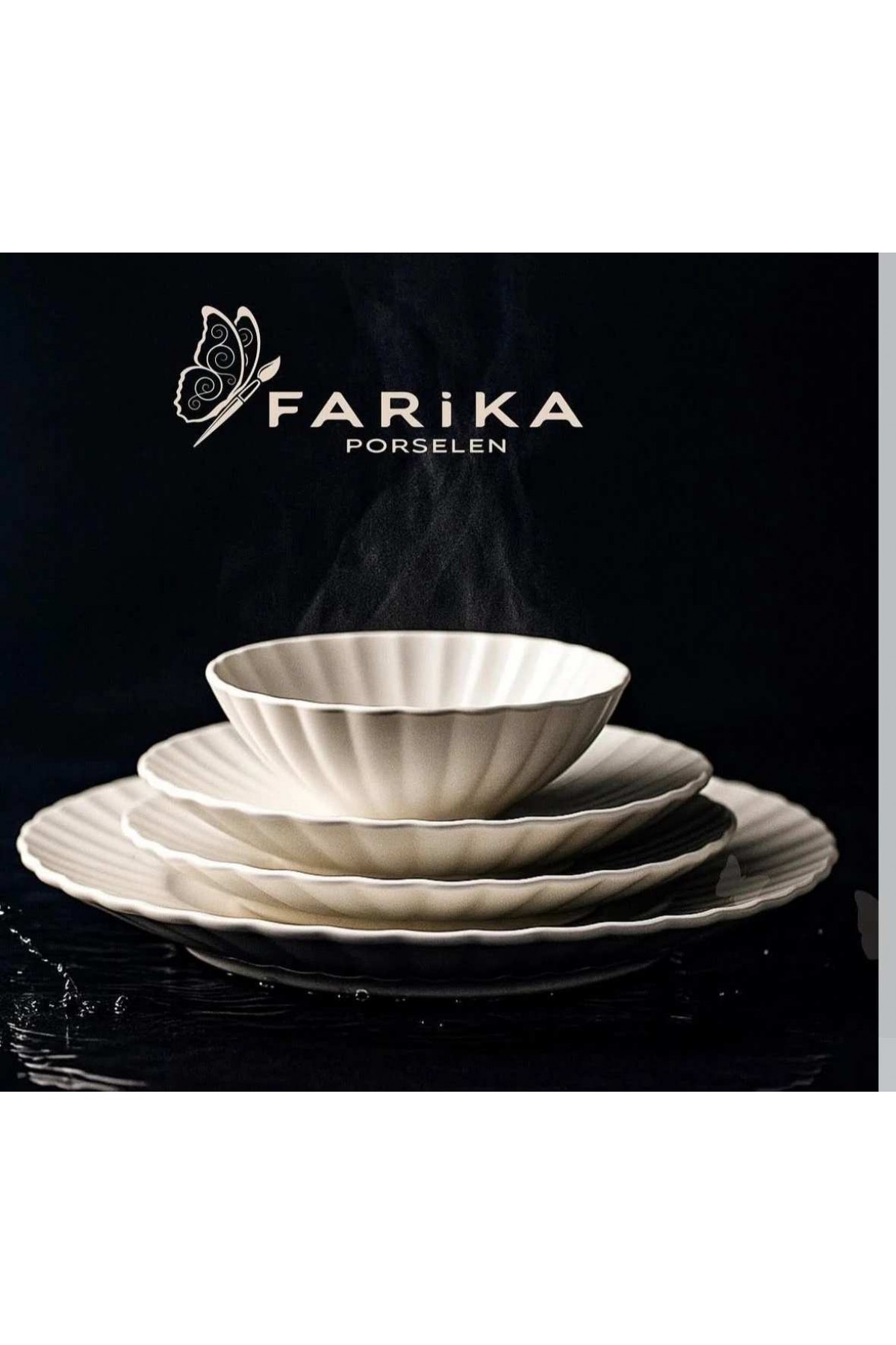 FARİKA IŞIL SADE MODEL 24 PARÇA PORSELEN YEMEK TAKIMI