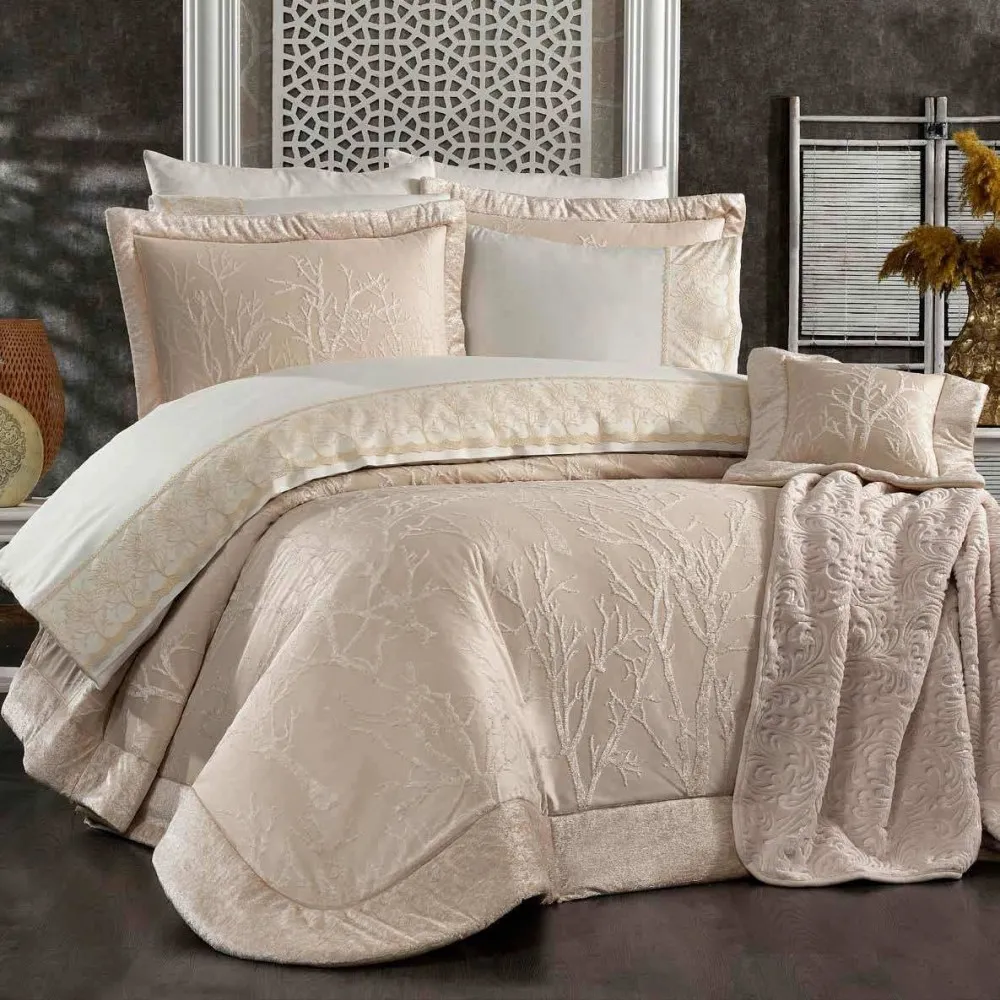 GOLDEN HOME EMİLİA 11 PARÇA GELİN ÇEYİZ SETİ KAPİÇİNO GOLDEN HOME EMİLİA 11 PARÇA GELİN ÇEYİZ SETİ KAPİÇİNO