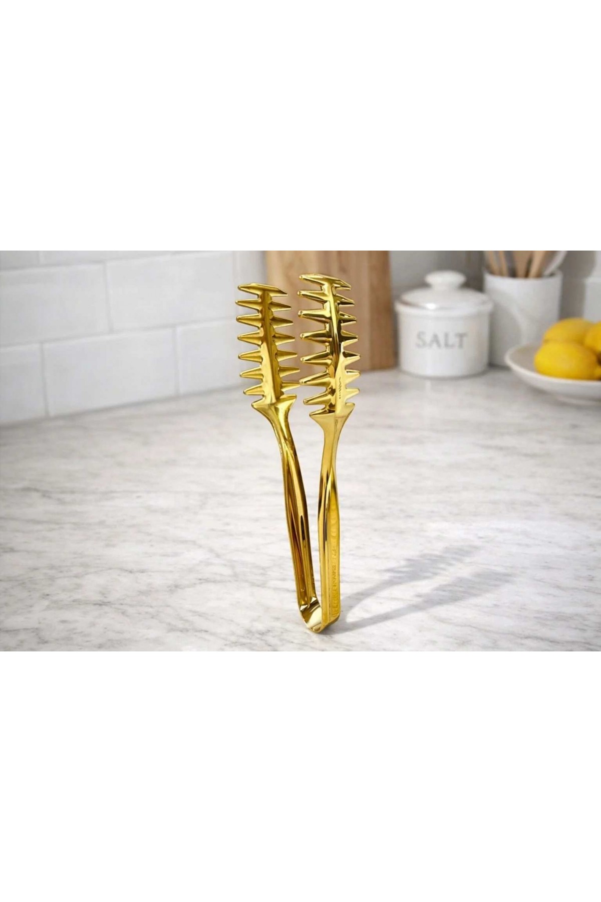 Gold Makarna Maşası Çelik Gold