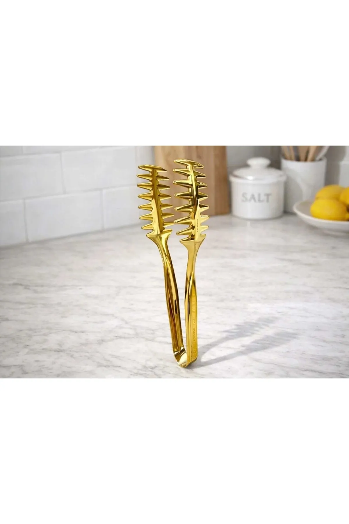 Gold Makarna Maşası Çelik Gold