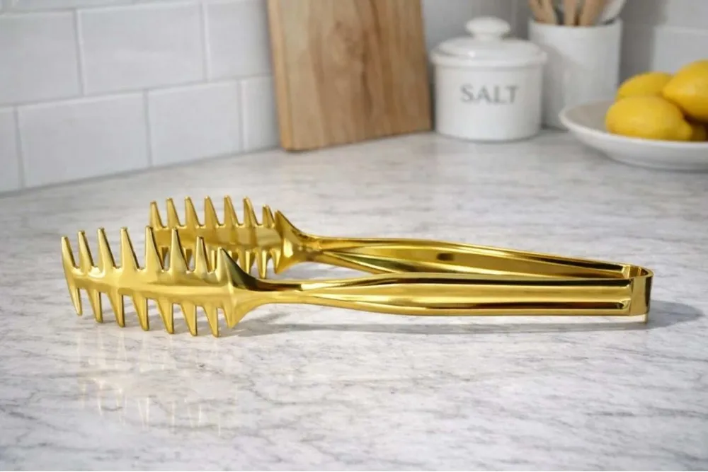 Gold Makarna Maşası Çelik Gold