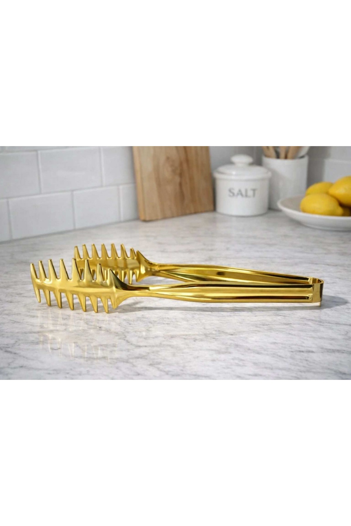 Gold Makarna Maşası Çelik Gold