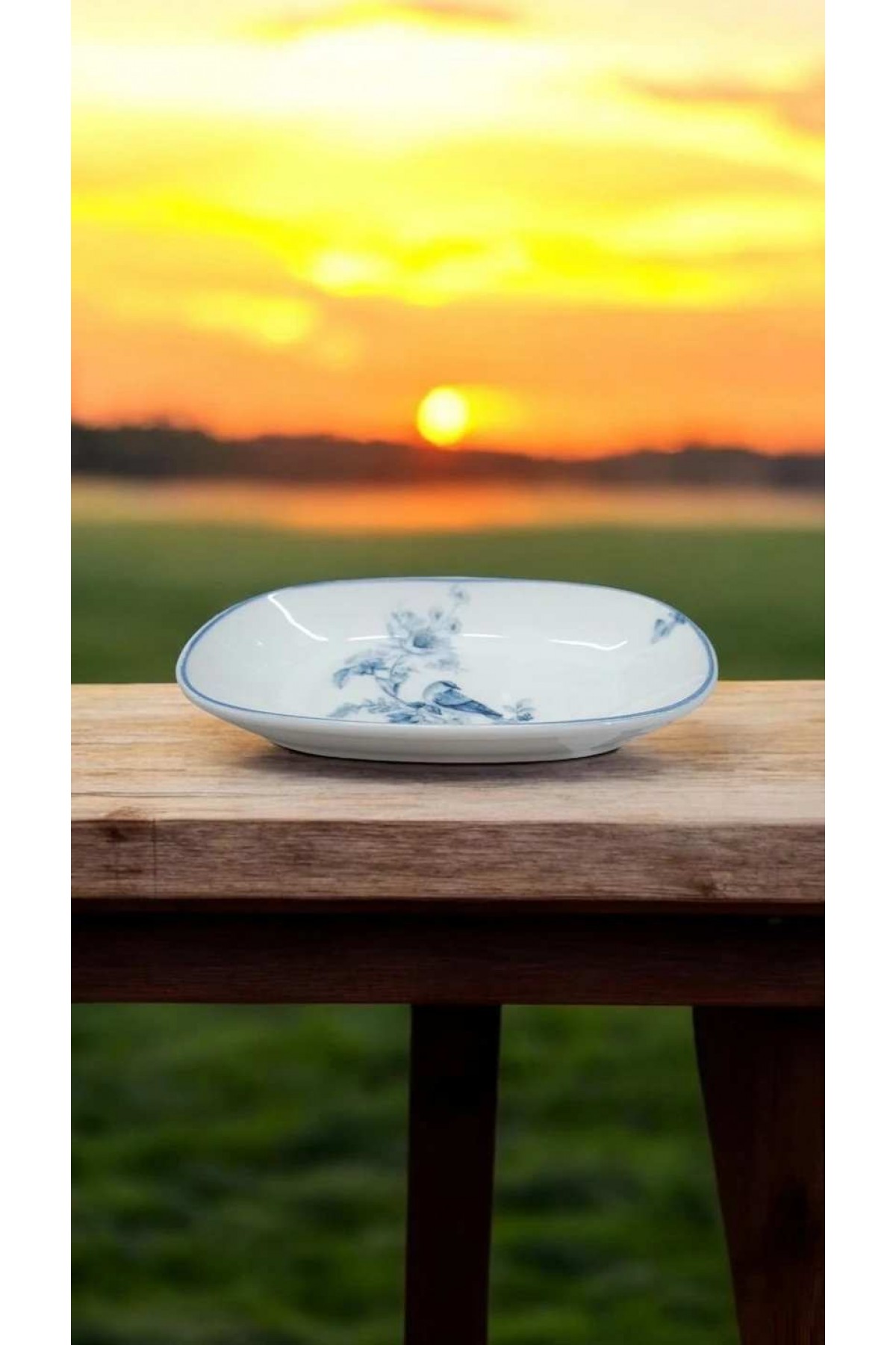 GÜRAL PORSELEN 3 ADET SUJE SERİSİ 19 CM KAYIK 1891 KUŞLU