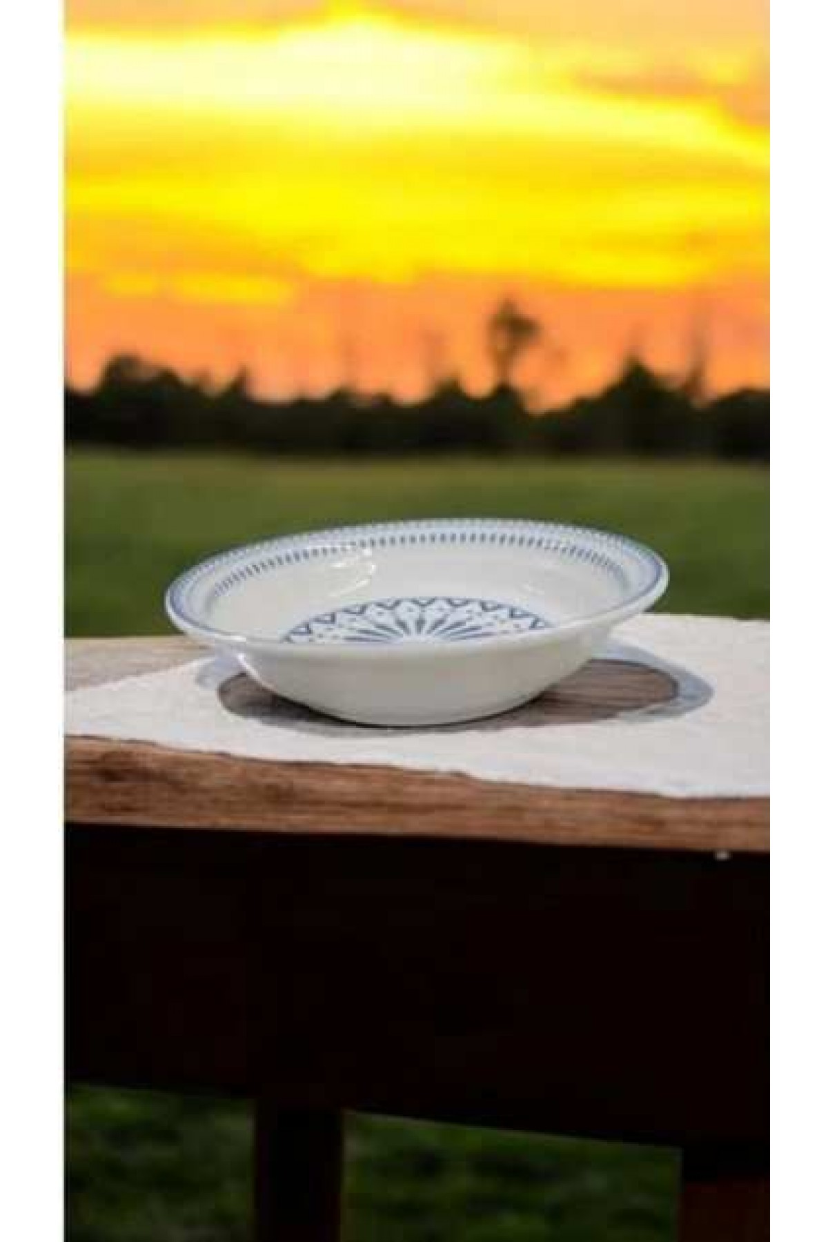 GÜRAL PORSELEN 6 ADET SUJE SERİSİ 17 CM ÇUKUR YEMEK TABAĞI E48