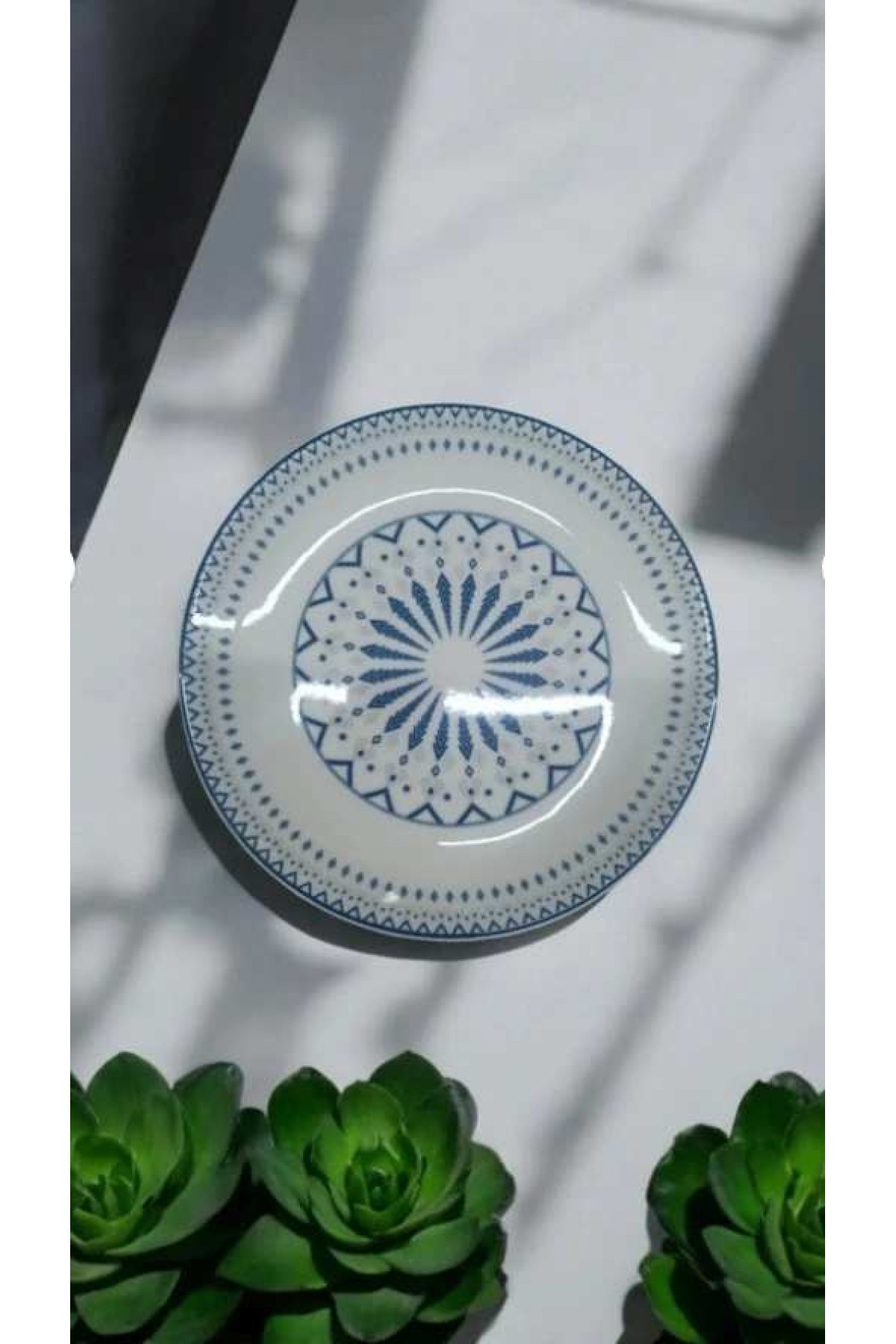 GÜRAL PORSELEN 6 ADET SUJE SERİSİ 19 CM PASTA TABAĞI E48