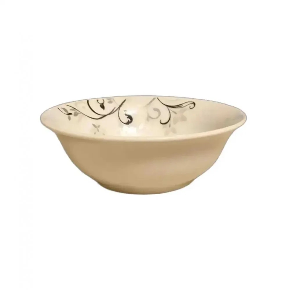 GÜRAL PORSELEN 6 ADETSİYAH DESENLİ ÇORBA KASESİ KEO14KK12442 (BEYAZ)