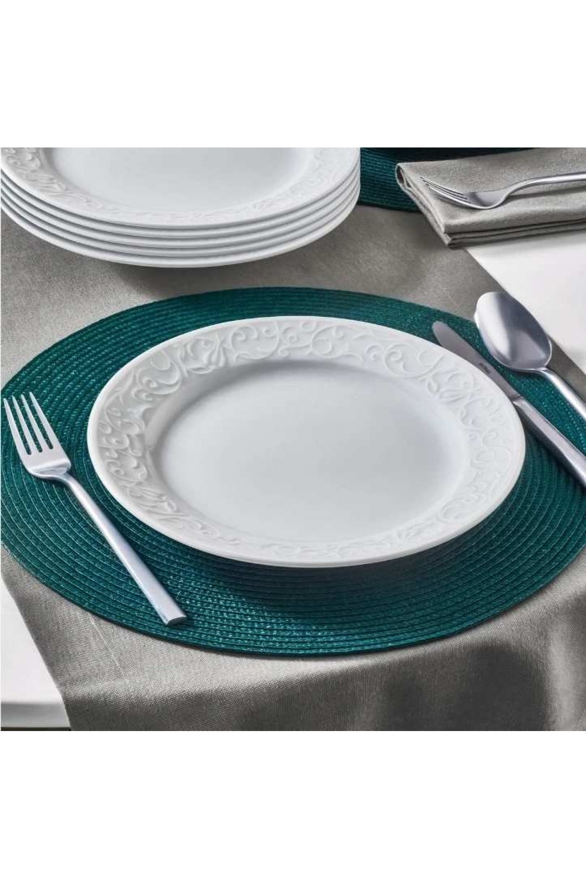 GÜRAL PORSELEN BAHAR DALI 20 CM PASTA TABAK 6 ADET