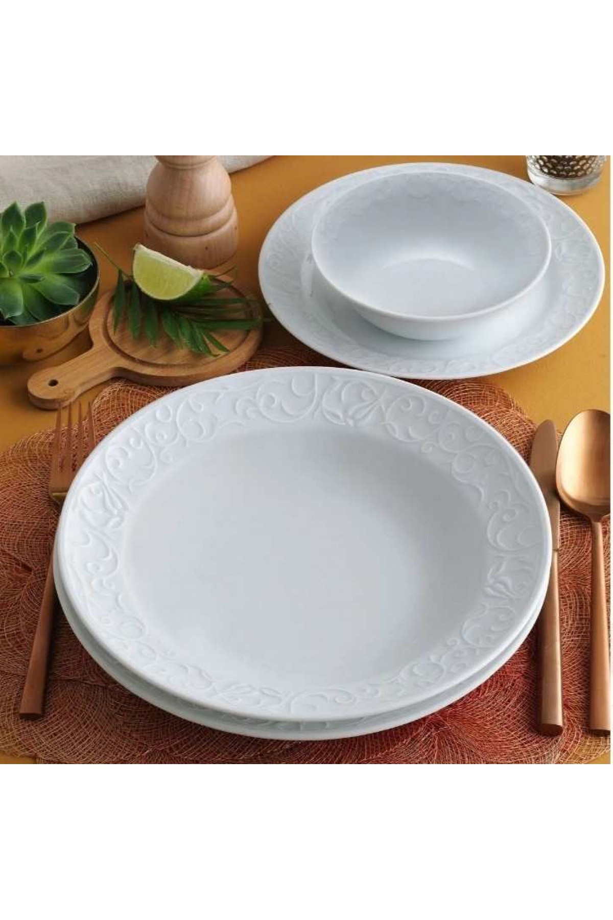 GÜRAL PORSELEN BAHAR DALI 22 CM YEMEK TABAK 2 ADET