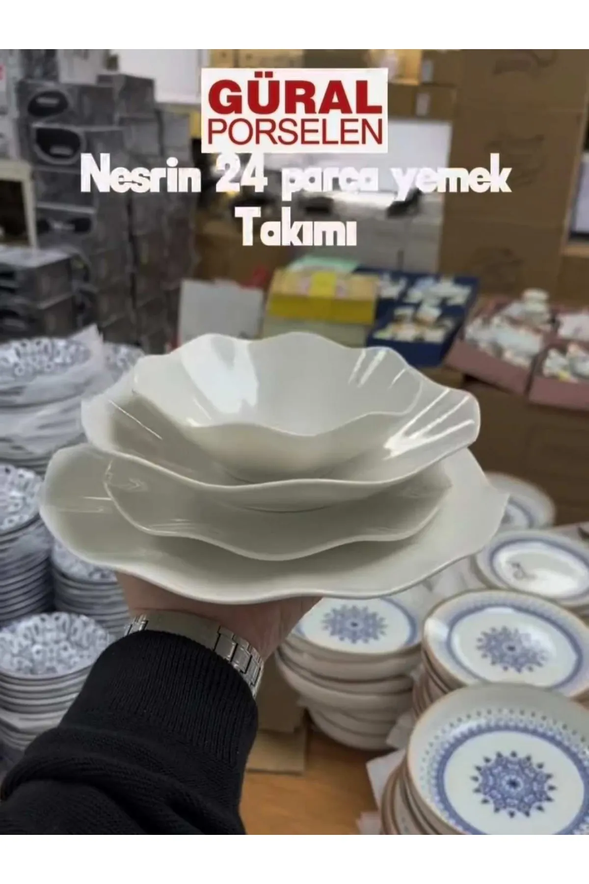 GÜRAL PORSELEN NESRİN YEMEK TAKIMI 6 KİŞİLİK 24 PARÇA