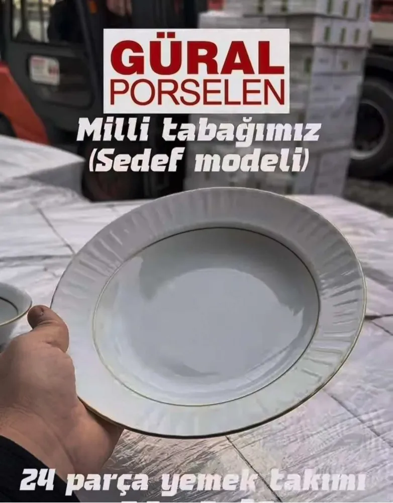 GÜRAL PORSELEN SEDEF MODEL 6 LİŞİLİK 24 PARÇA YEMEK TAKIMI