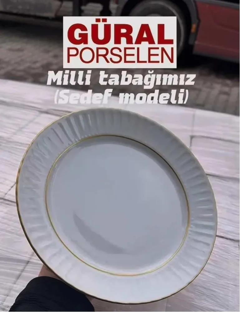 GÜRAL PORSELEN SEDEF MODEL 6 LİŞİLİK 24 PARÇA YEMEK TAKIMI