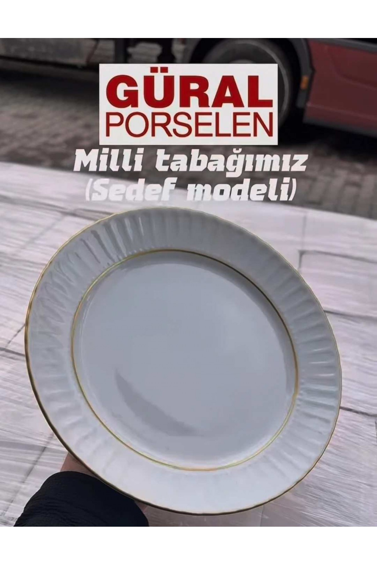 GÜRAL PORSELEN SEDEF MODEL 6 LİŞİLİK 24 PARÇA YEMEK TAKIMI
