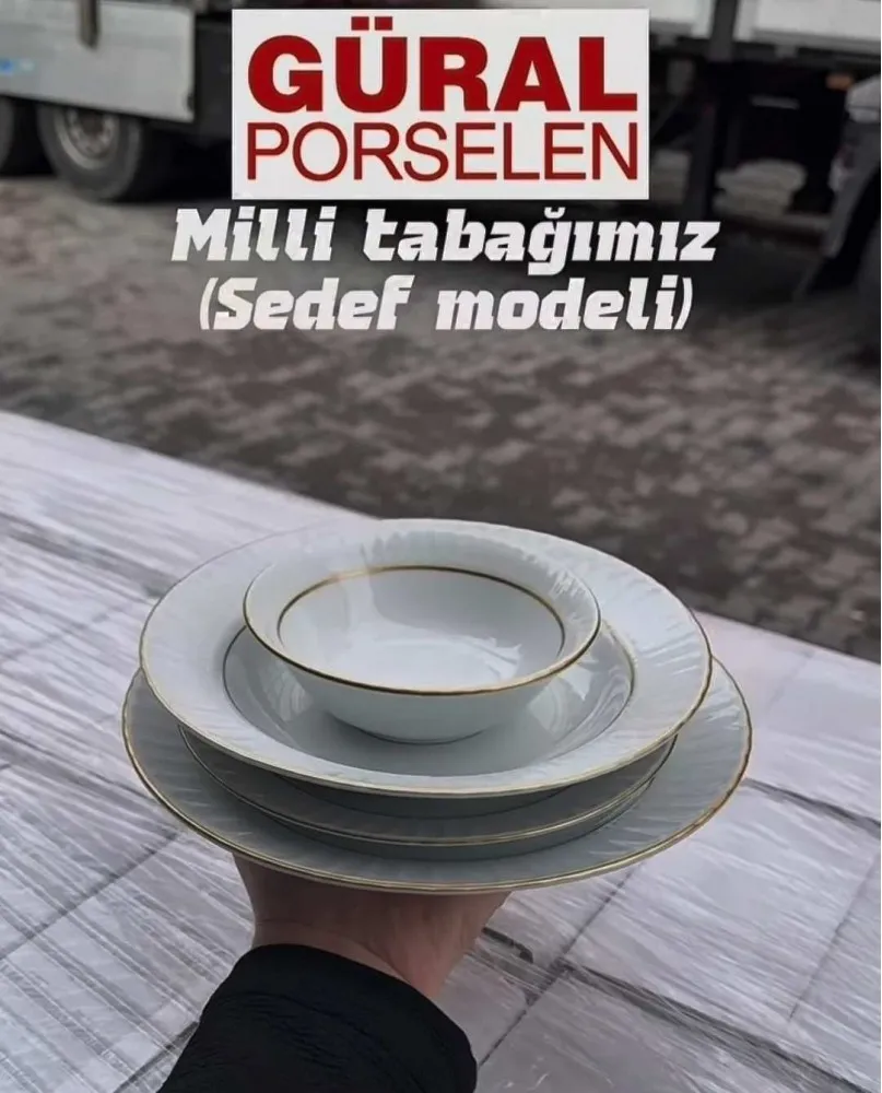 GÜRAL PORSELEN SEDEF MODEL 6 LİŞİLİK 24 PARÇA YEMEK TAKIMI