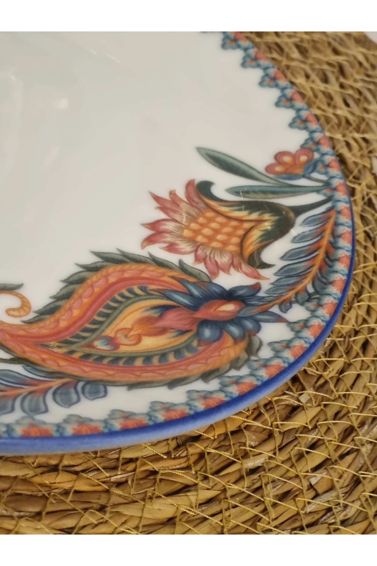 GÜRAL PORSELEN SUJE LALE DESEN 19 CM PASTA(6 ADET)