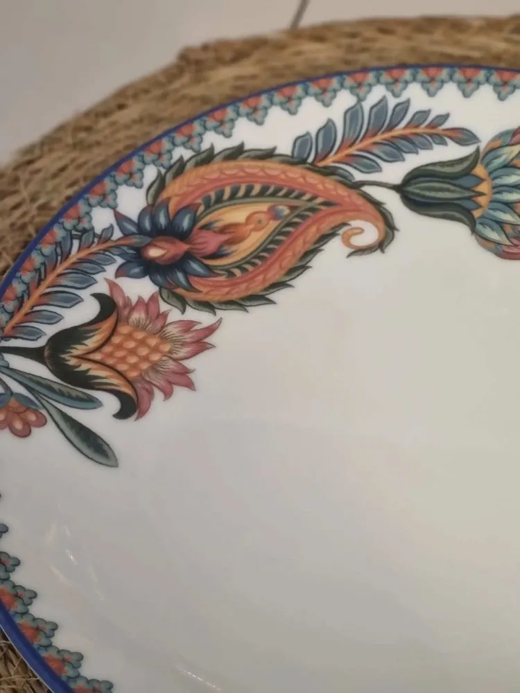 GÜRAL PORSELEN SUJE LALE DESEN 25 CM SERVİS(6 ADET)