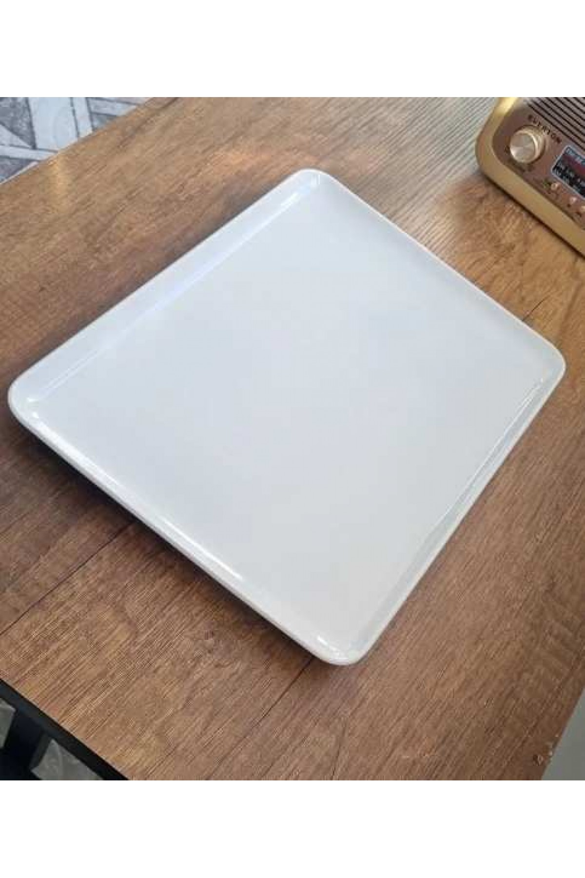 GÜRAL PORSELEN SİDNEY 36 CM KAYIK SUNUM TABAK (KREM) 2 ADET