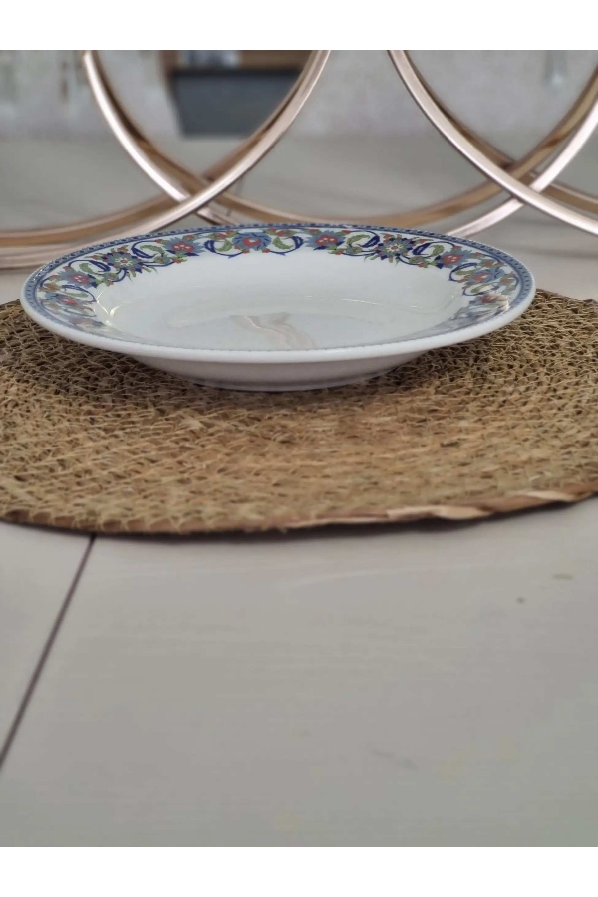 GÜRAL PORSELEN TOPKAPI MODELİ 22 CM ÇUKUR TABAK(6 ADET)
