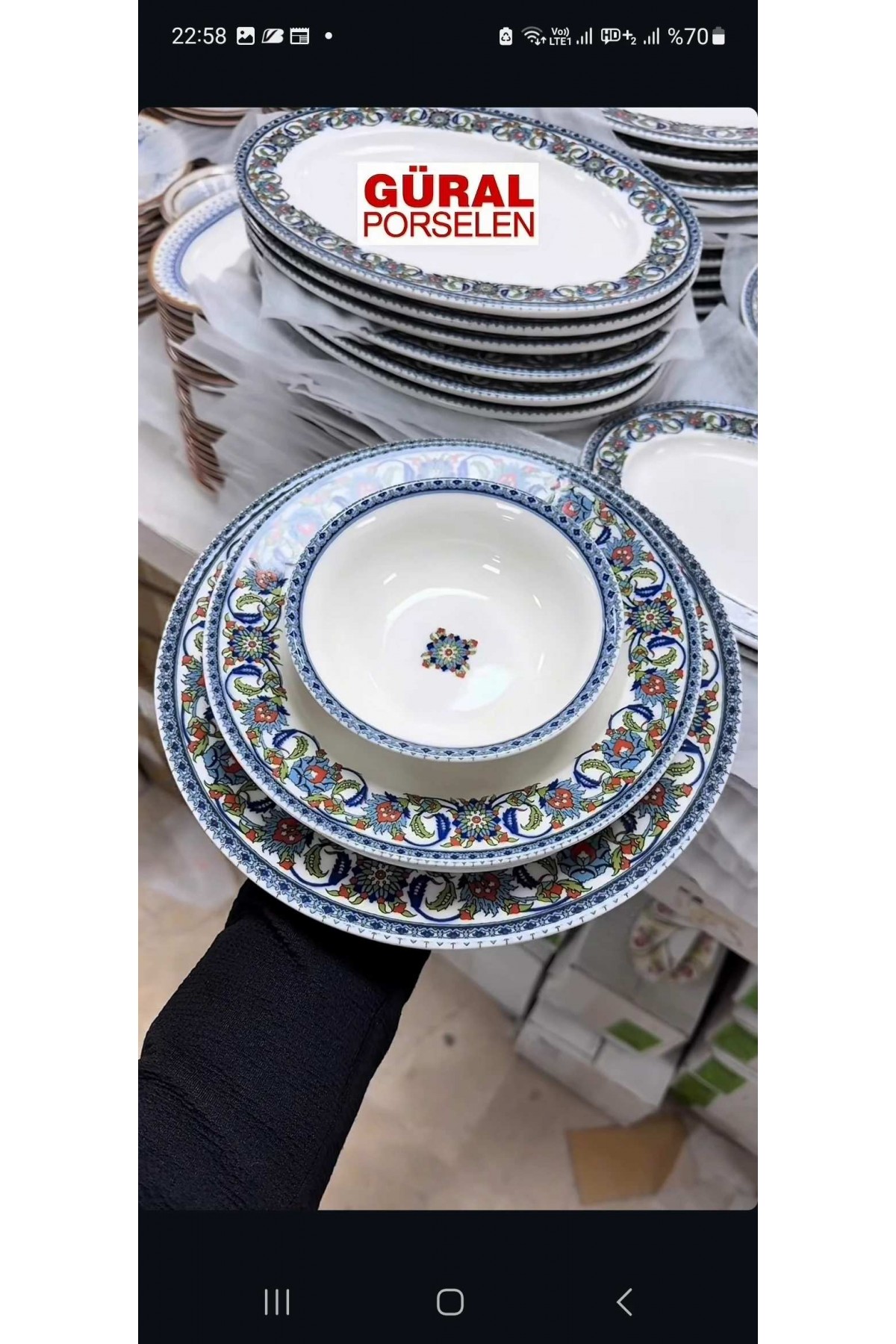 GÜRAL PORSELEN TOPKAPI MODELİ 6 KİŞİLİK 24 PARÇA YEMEK TAKIMI