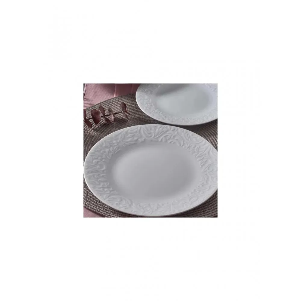Güral Porselen Bronte 6 Kişilik Yemek Takımı 24 parça(KREM)