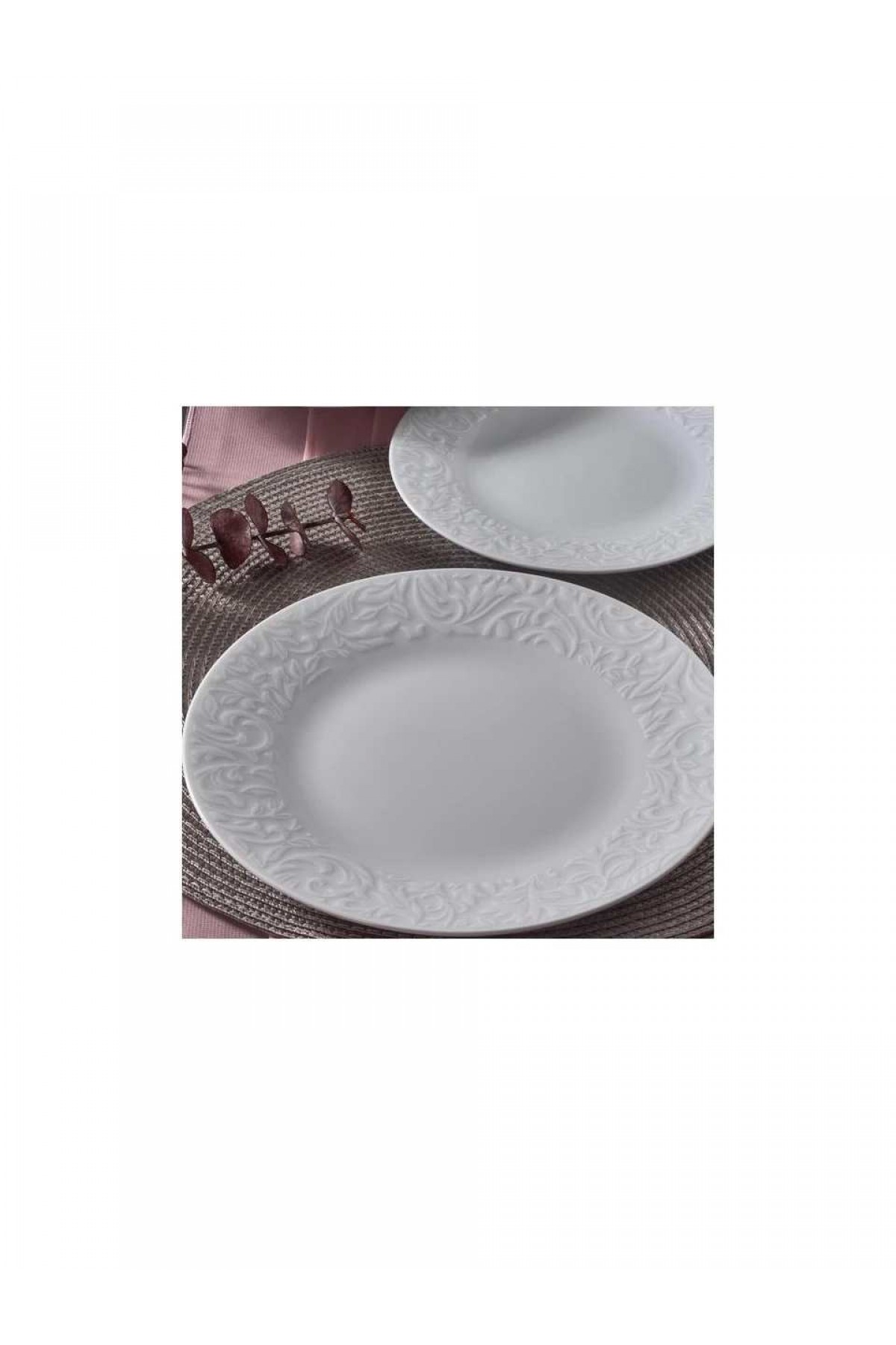 Güral Porselen Bronte 6 Kişilik Yemek Takımı 24 parça(KREM)