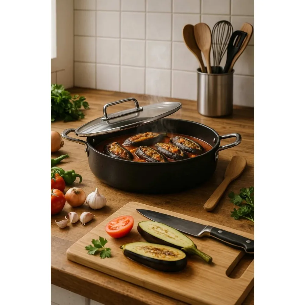 GİGİLLİ 26 CM GRANİT BASIK TENCERE