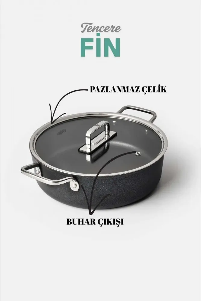 GİGİLLİ 28 CM GRANİT BASIK TENCERE