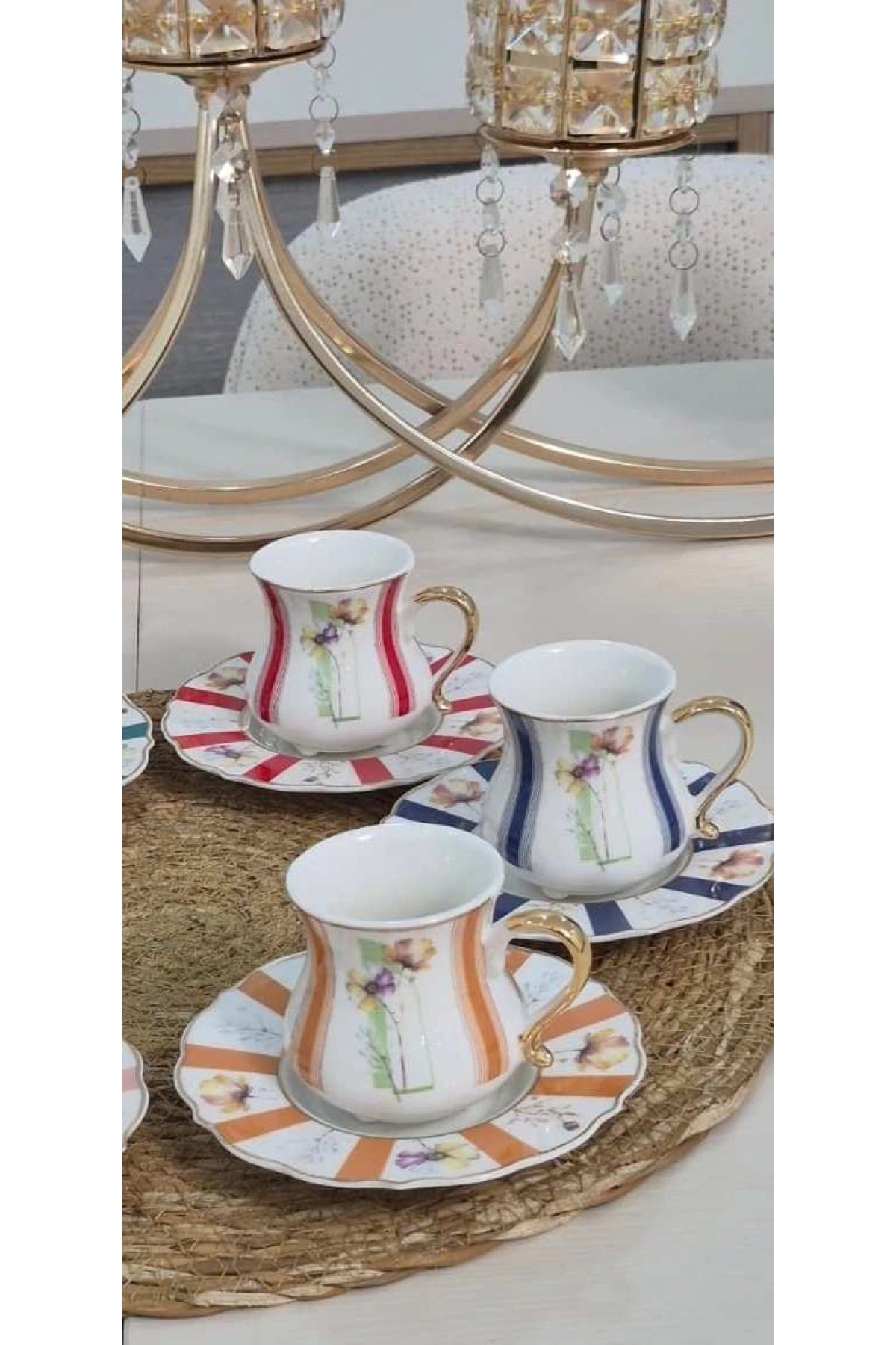 JUVİA 6 kişilik 12 parça kahve fincan takımı [JV-12803]