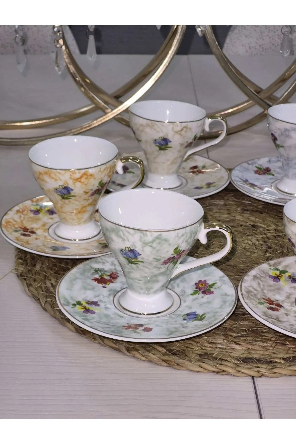 JUVİA 6kişilik 12 parça kafe fincanı [JV-12810]