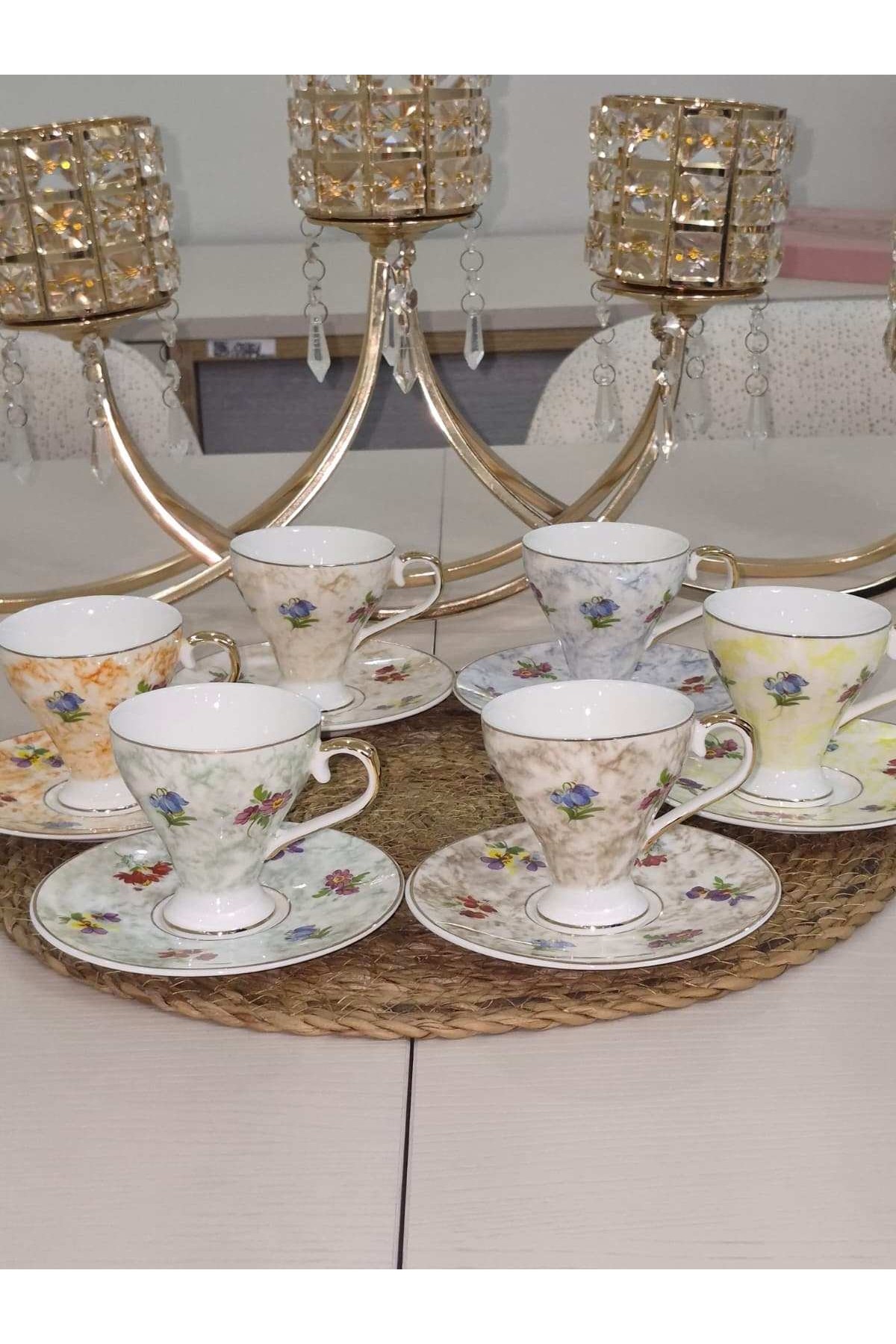 JUVİA 6kişilik 12 parça kafe fincanı [JV-12810]