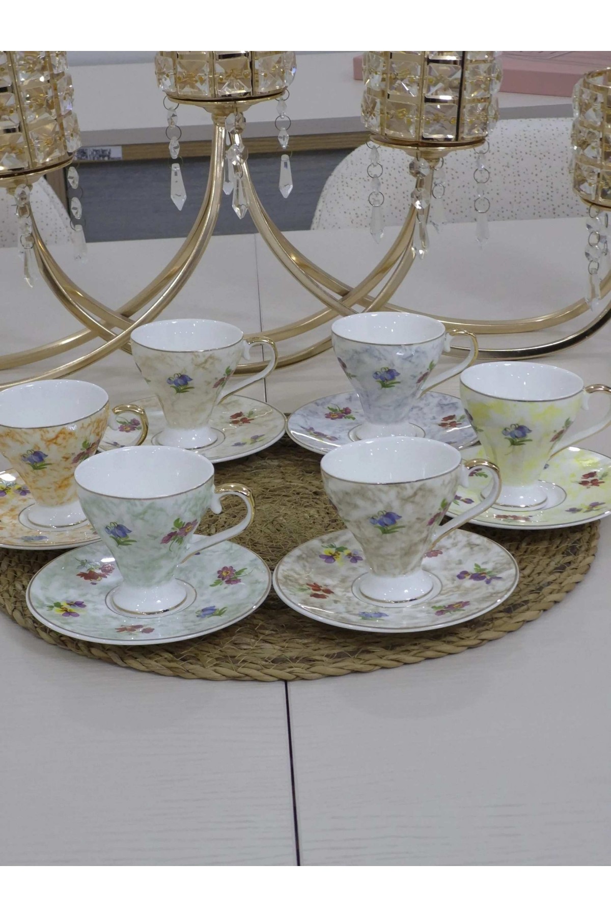JUVİA 6kişilik 12 parça kafe fincanı [JV-12810]