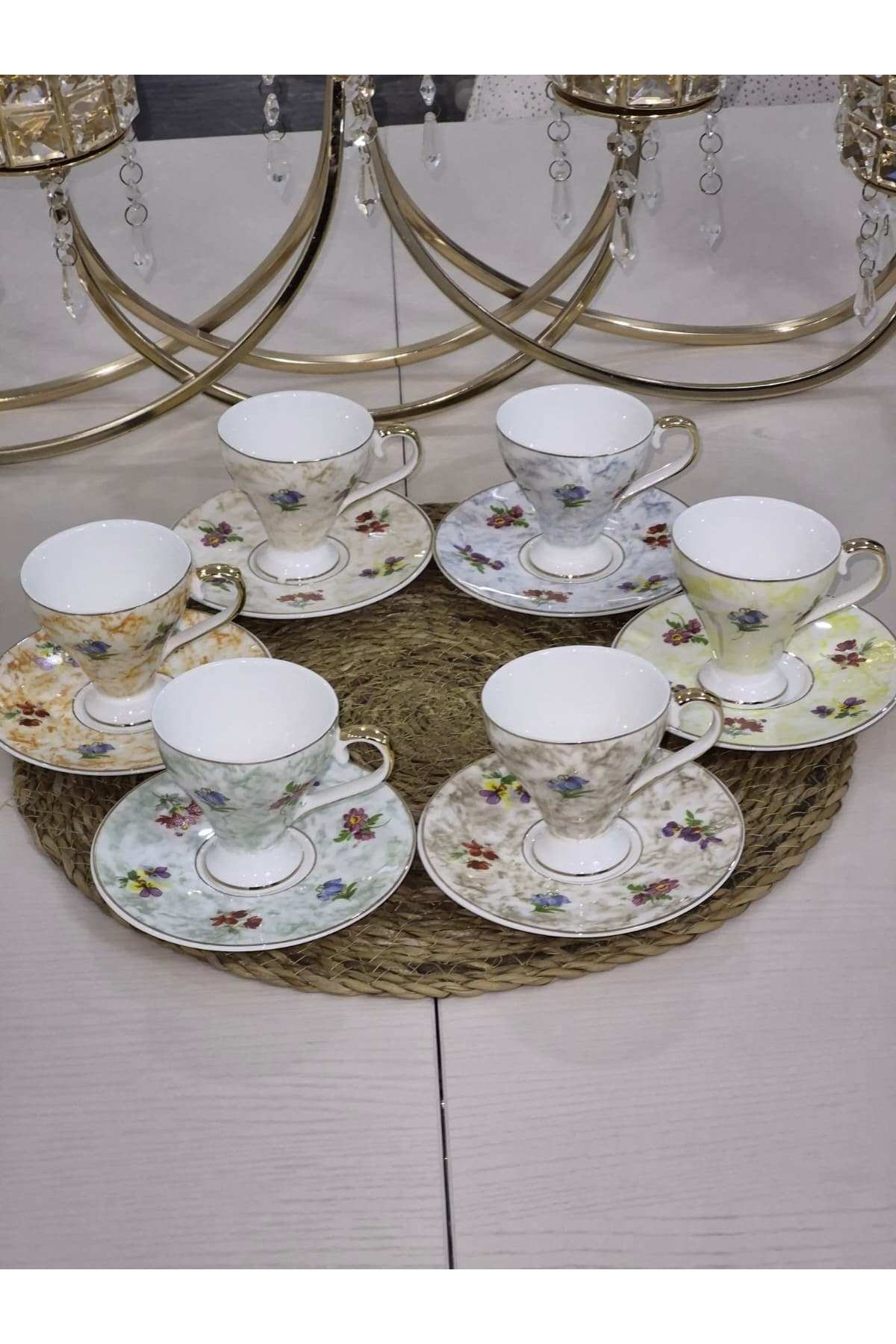 JUVİA 6kişilik 12 parça kafe fincanı [JV-12810]