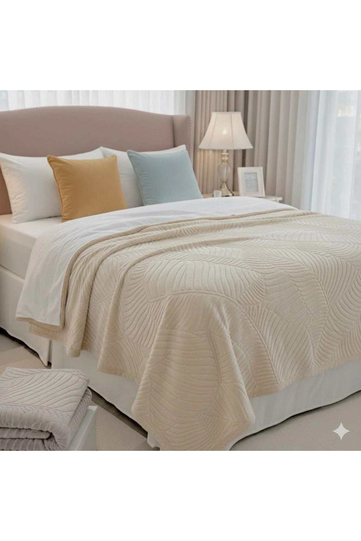 MERİNOS ÇİFT KİŞİLİK BATTANİYE BAL KÖPÜĞÜ ELEGANS MODEL