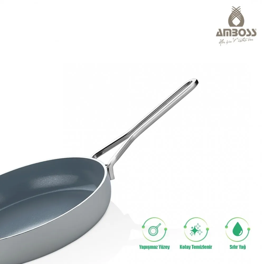 Amboss Sera Nova Seramik Yanmaz Yapışmaz Tava 26 cm – Gri