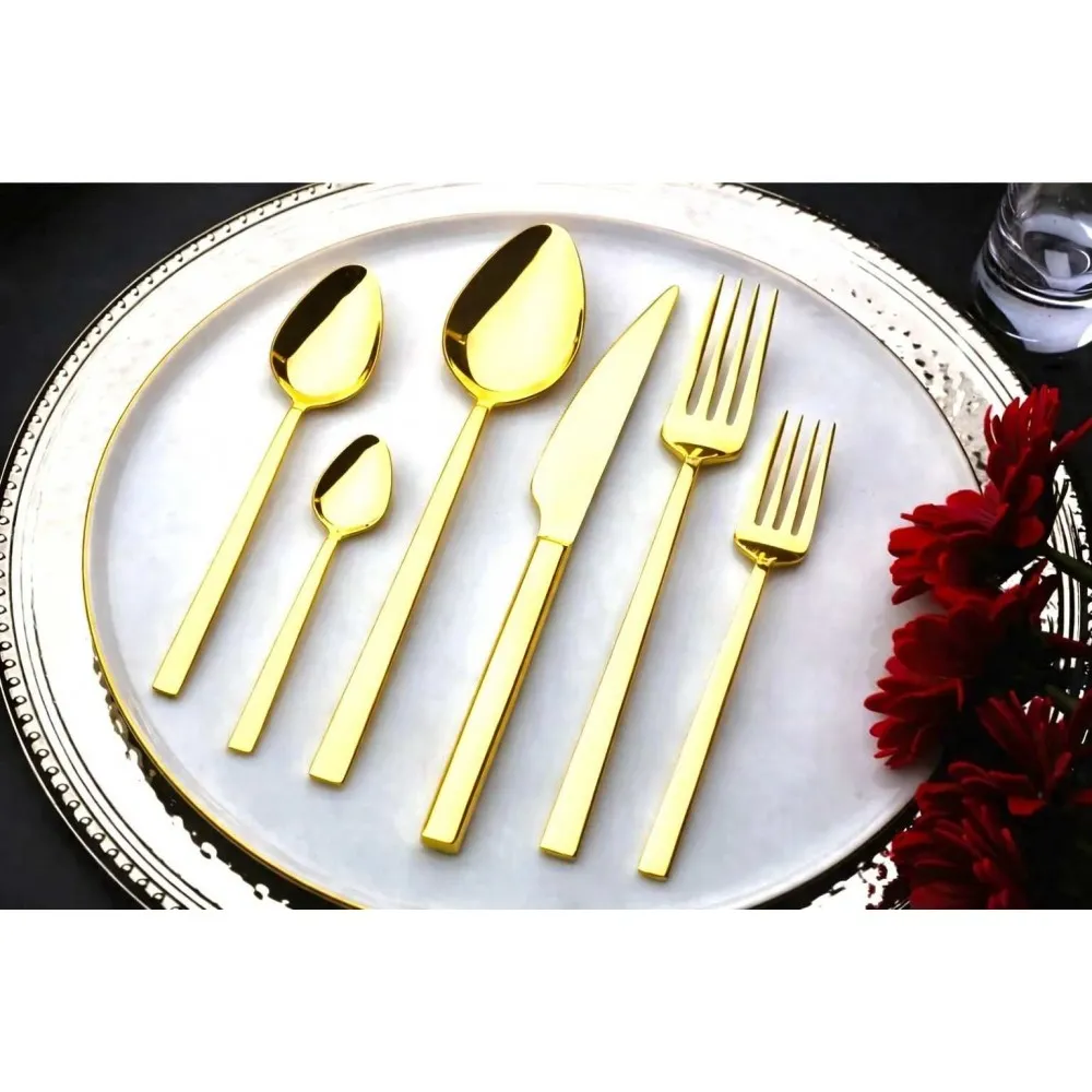 Rollers Mercan model 72 parça 12 kişilik gold set 18/10 paslanmaz çelik 3 mm Rollers Mercan model 72 parça 12 kişilik gold set 18/10 paslanmaz çelik 3 mm