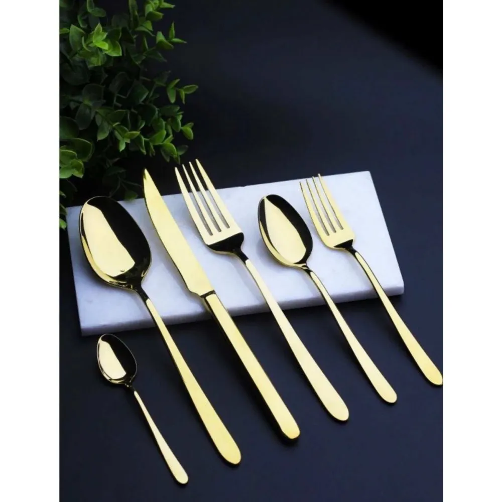 Rollers Vizyon model 72 parça 12 kişilik  gold set 18/10 paslanmaz çelik 3 mm