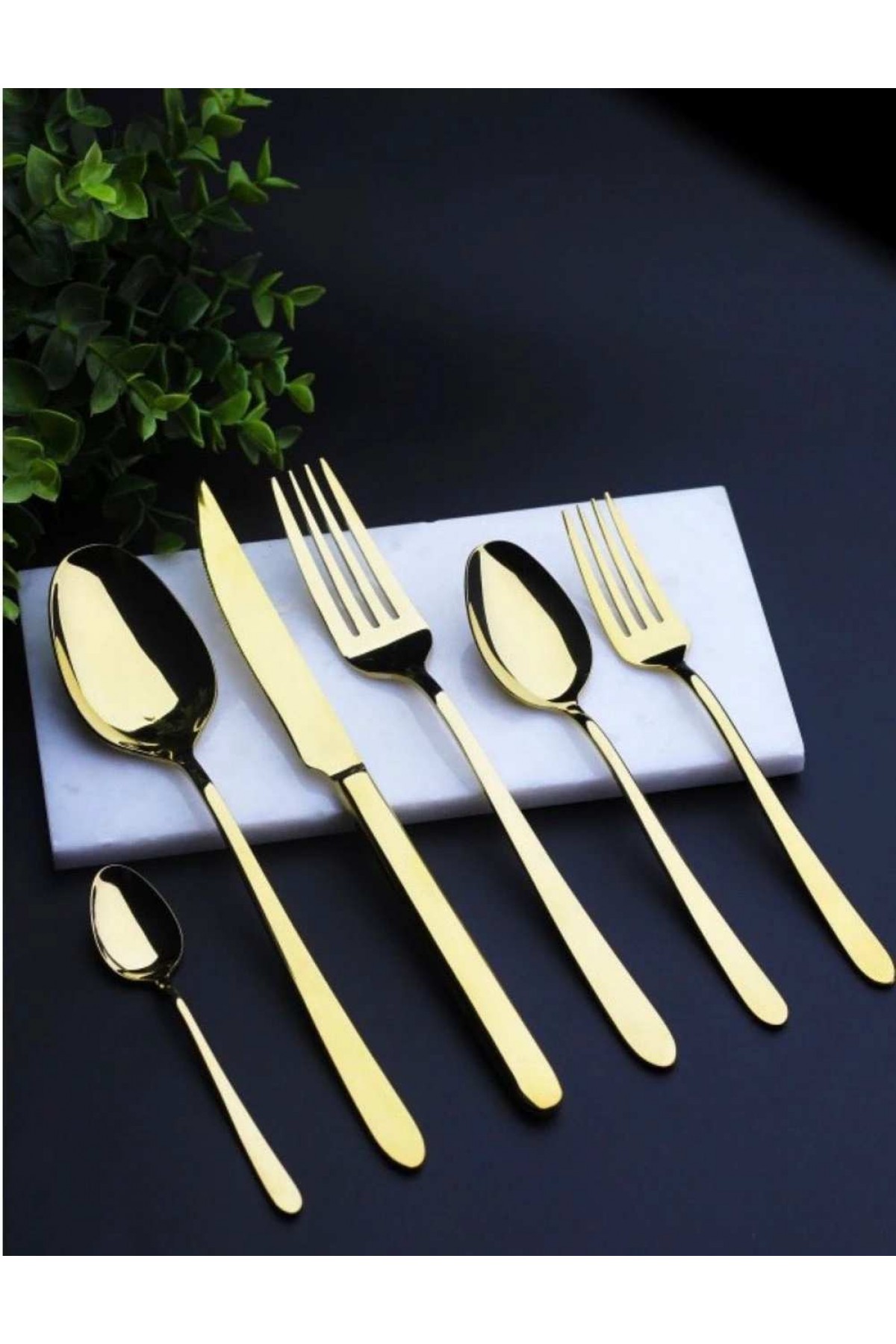 Rollers Vizyon model 72 parça 12 kişilik  gold set 18/10 paslanmaz çelik 3 mm