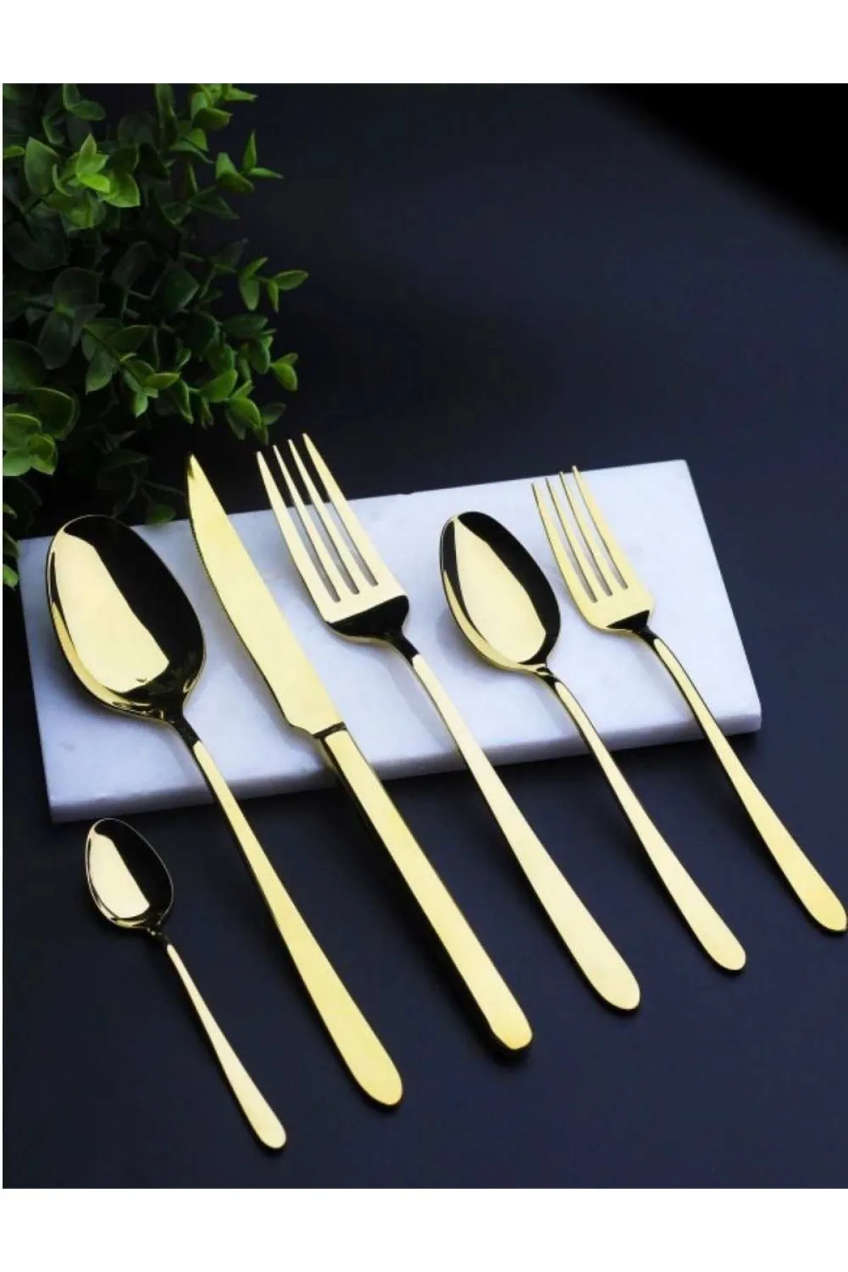 Rollers Vizyon model 72 parça 12 kişilik  gold set 18/10 paslanmaz çelik 3 mm