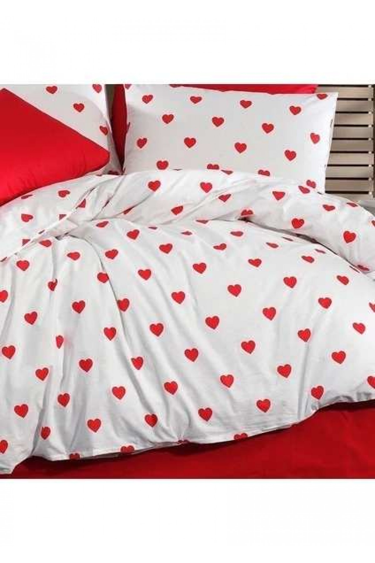 SNOW HOME COBSEPT ÇİFT KİŞİLİK NEVRESİM TAKIMI KALPLİ