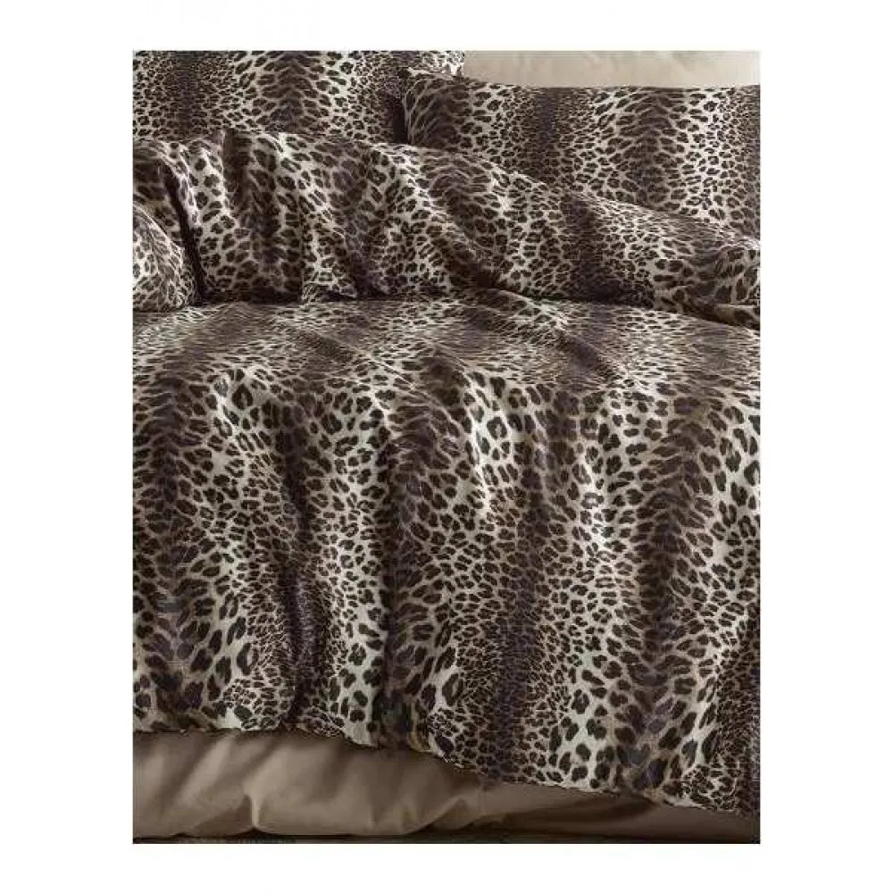 SNOW HOME CONSEPT ÇİFT KİŞİLİK NEVRESİM TAKIMI LEOPAR DESEN