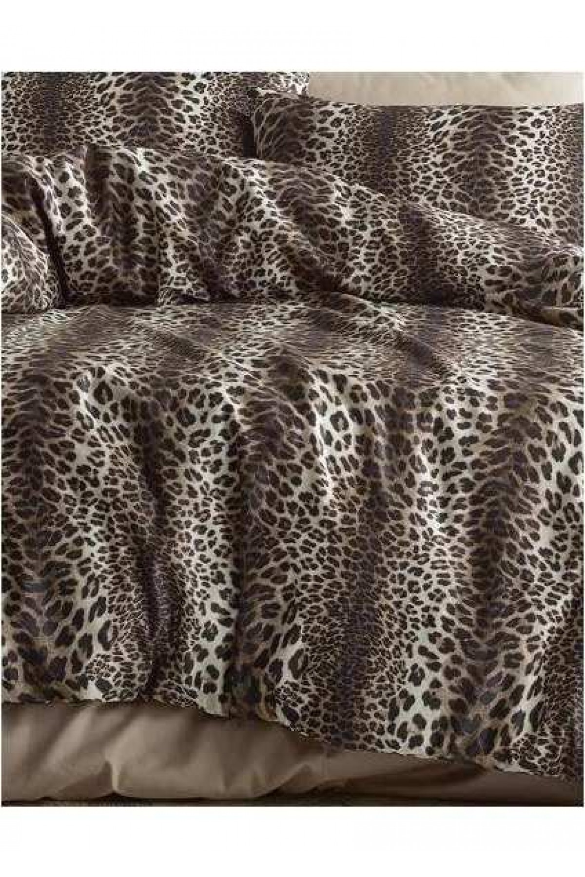 SNOW HOME CONSEPT ÇİFT KİŞİLİK NEVRESİM TAKIMI LEOPAR DESEN