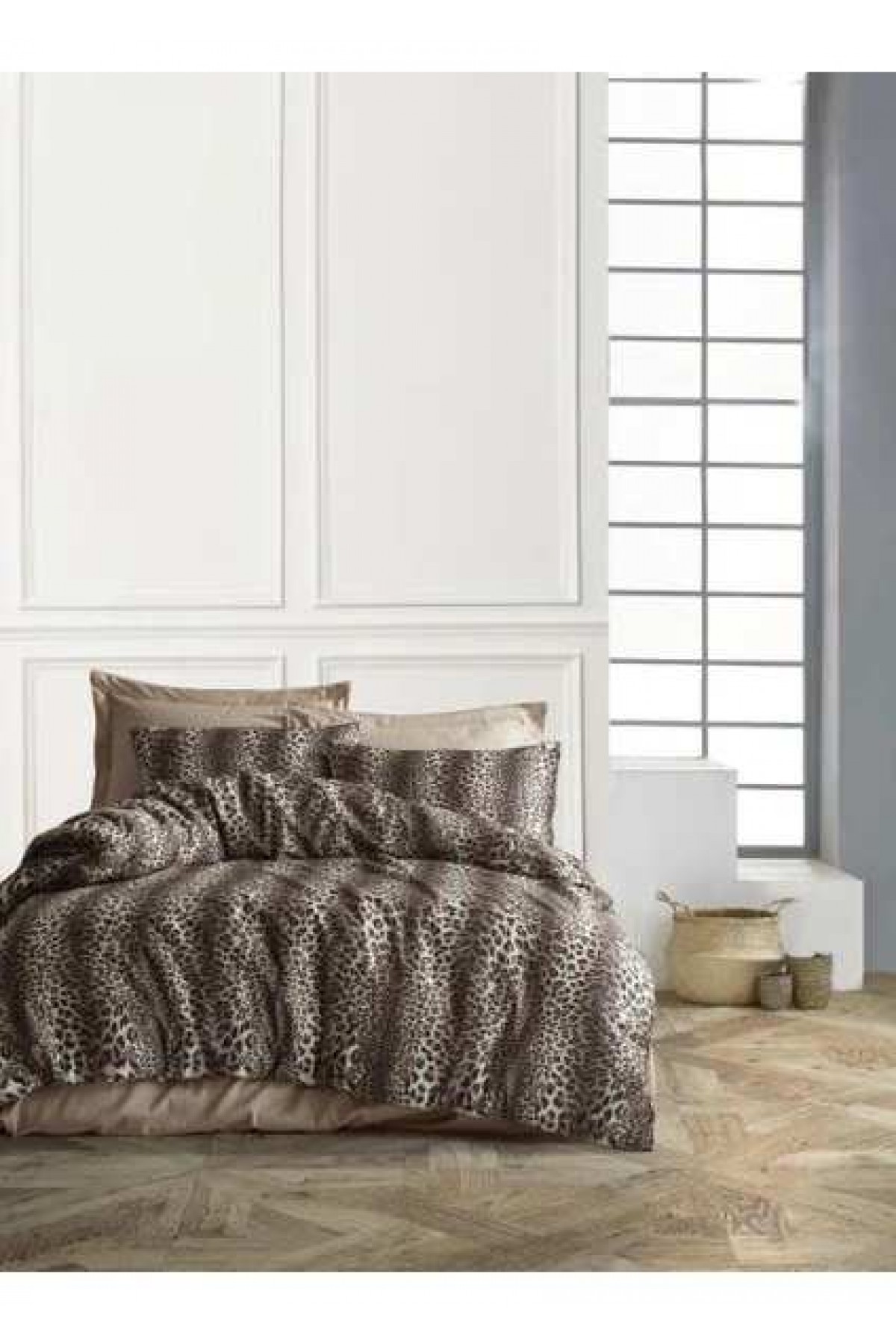 SNOW HOME CONSEPT ÇİFT KİŞİLİK NEVRESİM TAKIMI LEOPAR DESEN