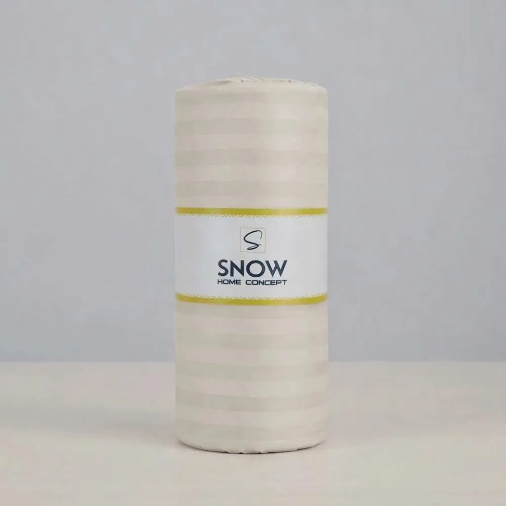 SNOW MARKA ÇİFT KİŞİLİK PAMUK SATEN LASTİKLİ ÇARŞAF 2 ‘YASTIK KILIFLI KREM