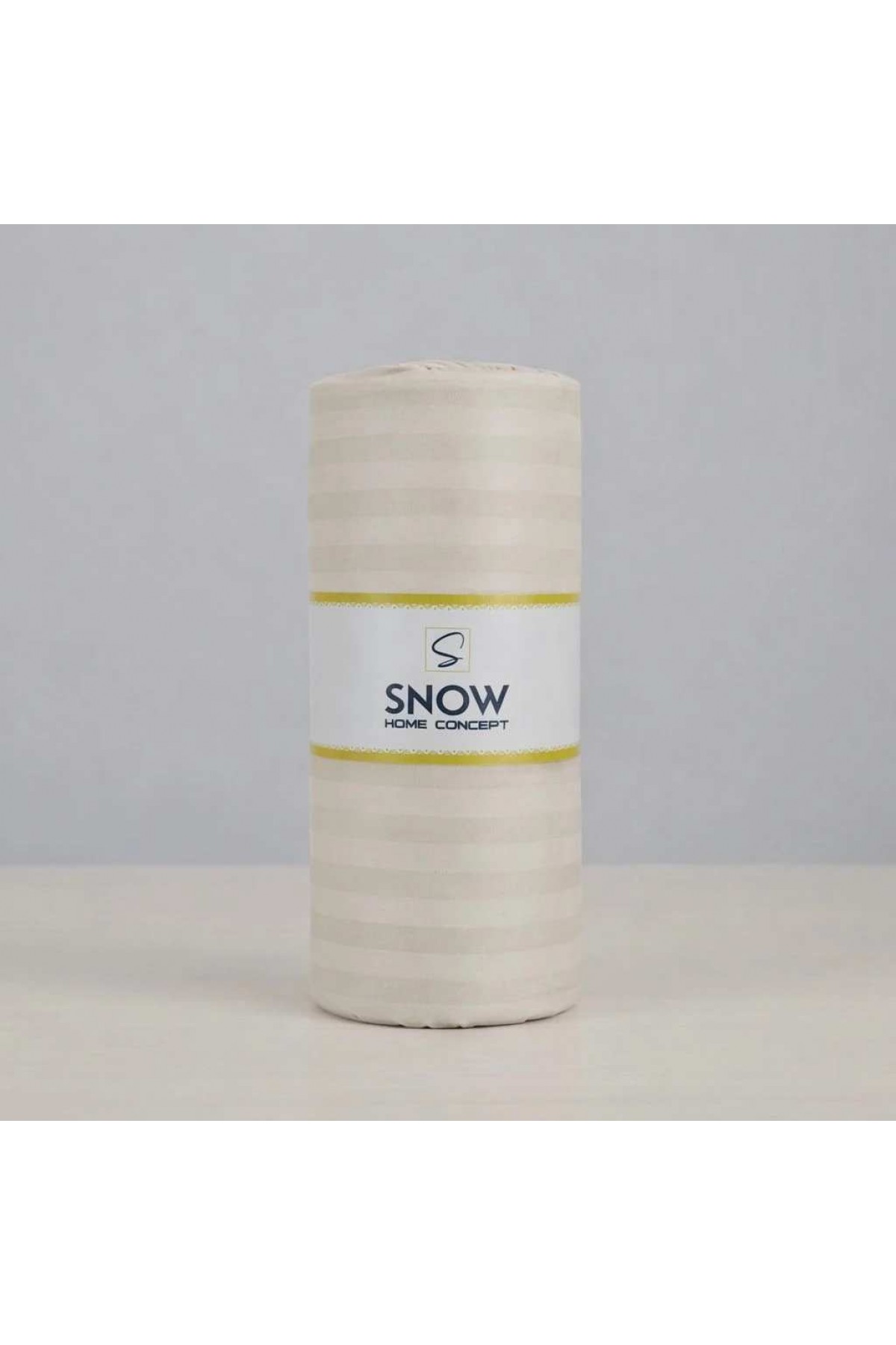 SNOW MARKA ÇİFT KİŞİLİK PAMUK SATEN LASTİKLİ ÇARŞAF 2 ‘YASTIK KILIFLI KREM