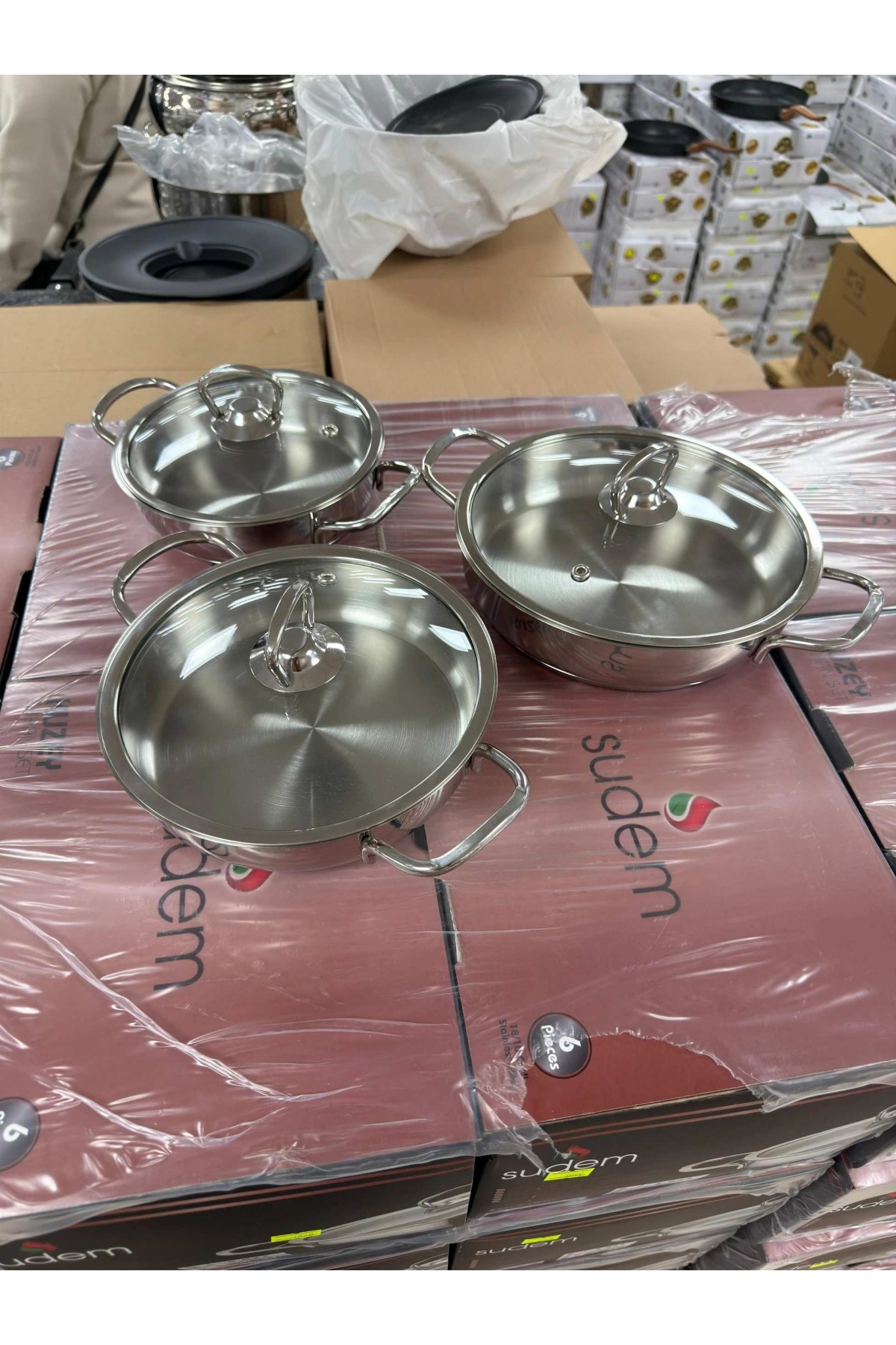 SUDEM 3 LÜ ÇELİK SAHAN SETİ (16-18-20 CM)