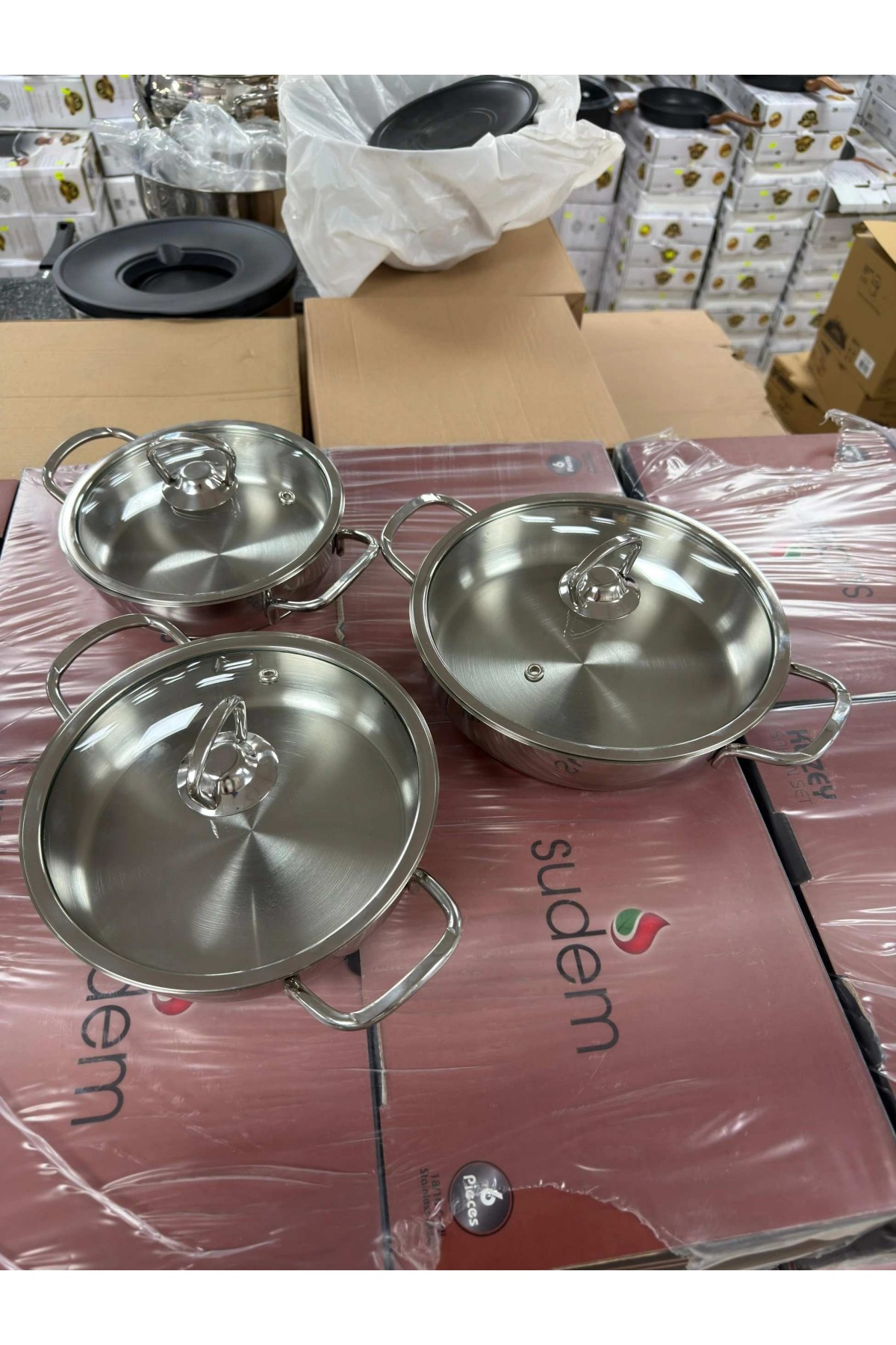 SUDEM 3 LÜ ÇELİK SAHAN SETİ (16-18-20 CM)