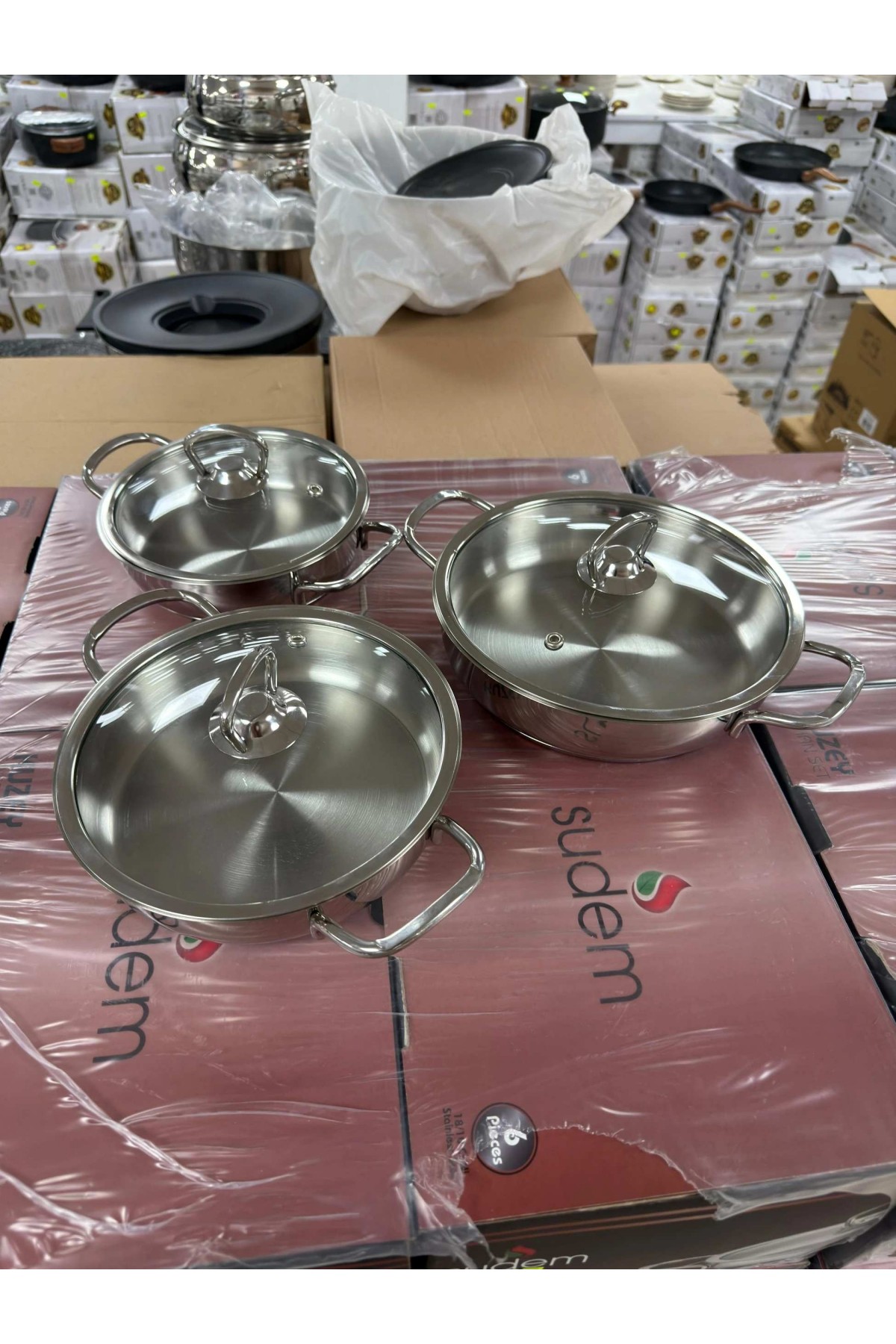SUDEM 3 LÜ ÇELİK SAHAN SETİ (16-18-20 CM)
