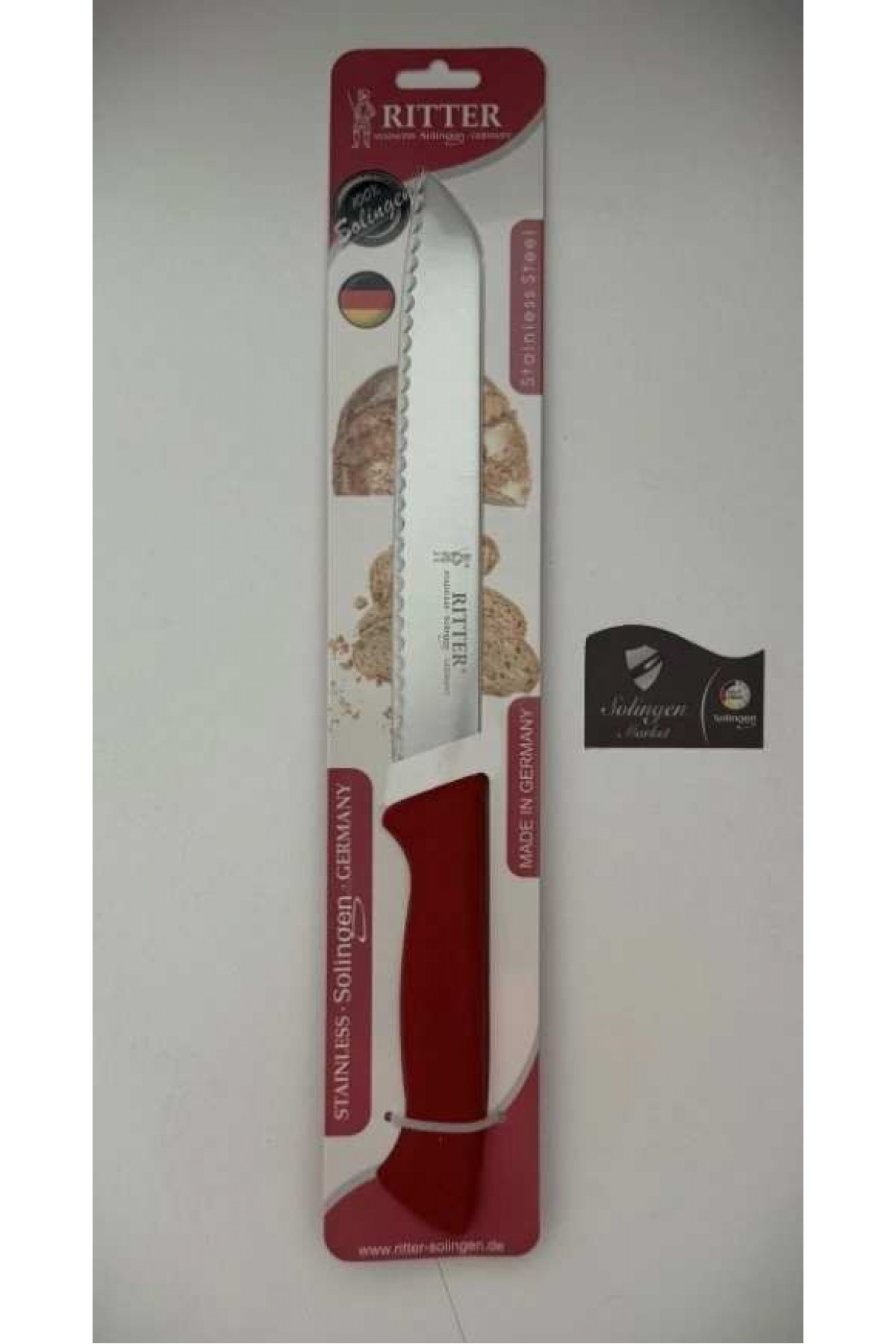 Solingen Rıtter Ekmek Bıçağı 19 cm Kırmızı